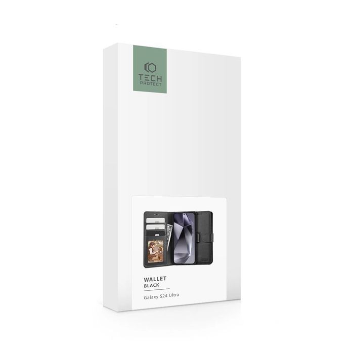 Etui Tech-Protect Wallet na Samsung Galaxy S24 Ultra - czarne