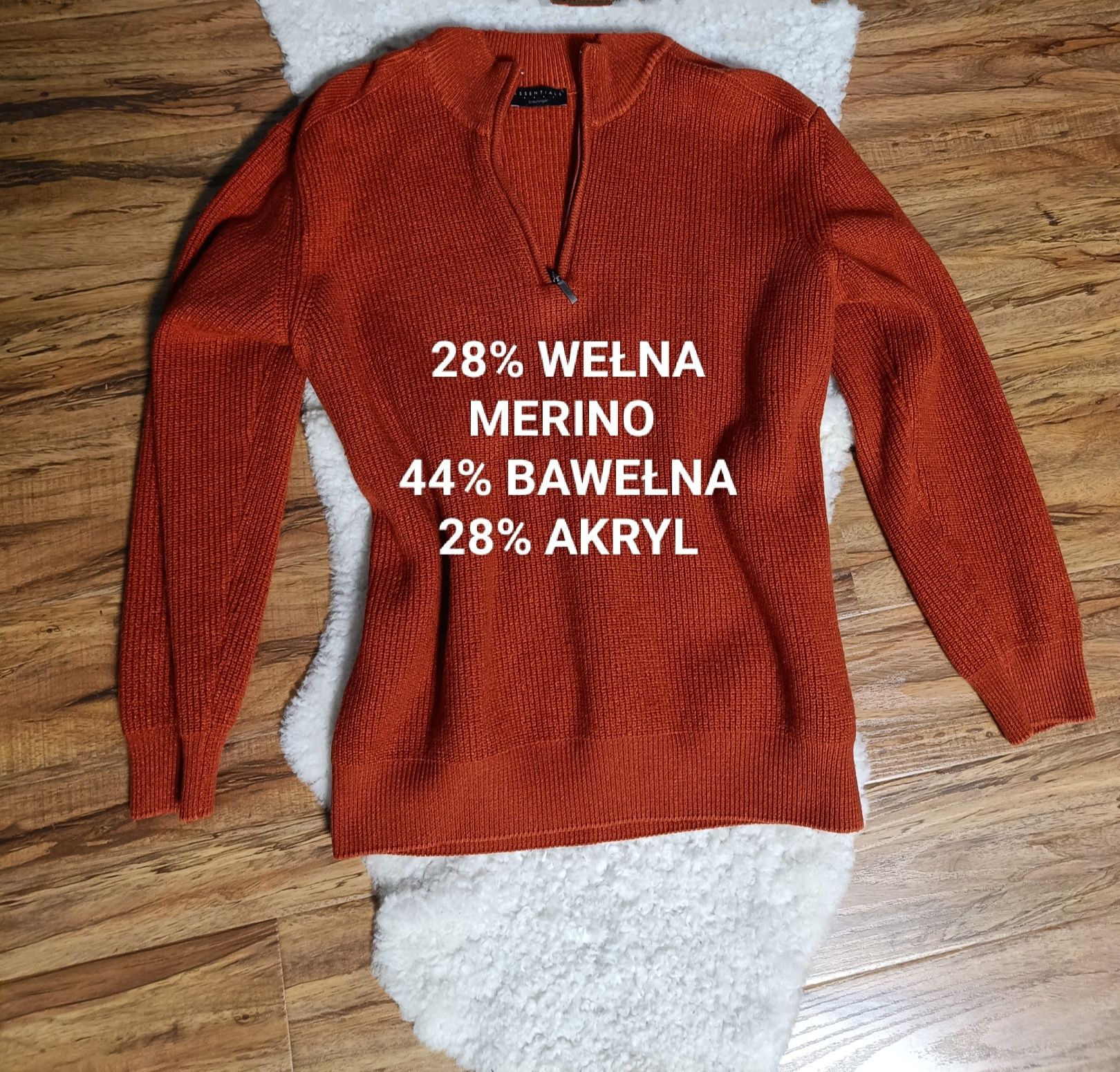 Sweter męski z wełną rozmiar xl