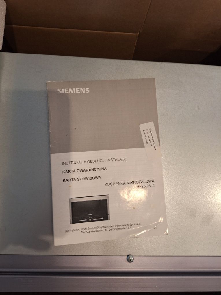 Kuchenka Mikrofalowa Siemens do zabudowy