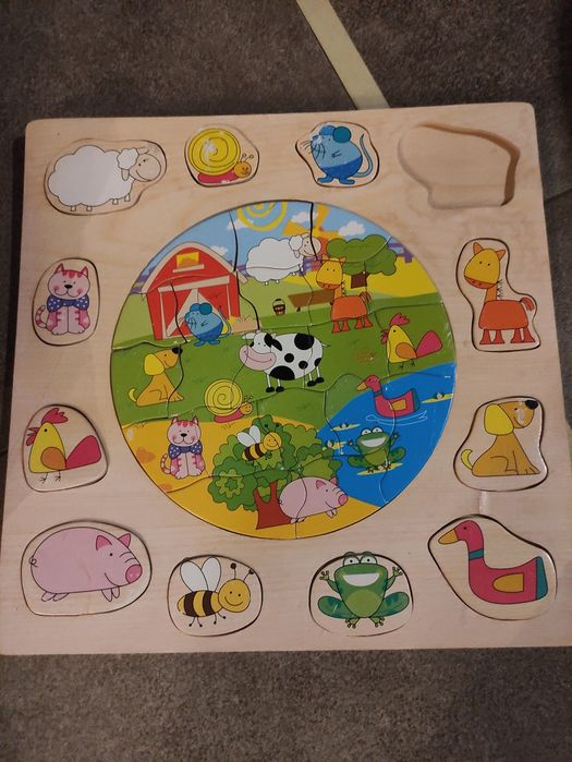 Дерев'яний пазл для дітей, тварини