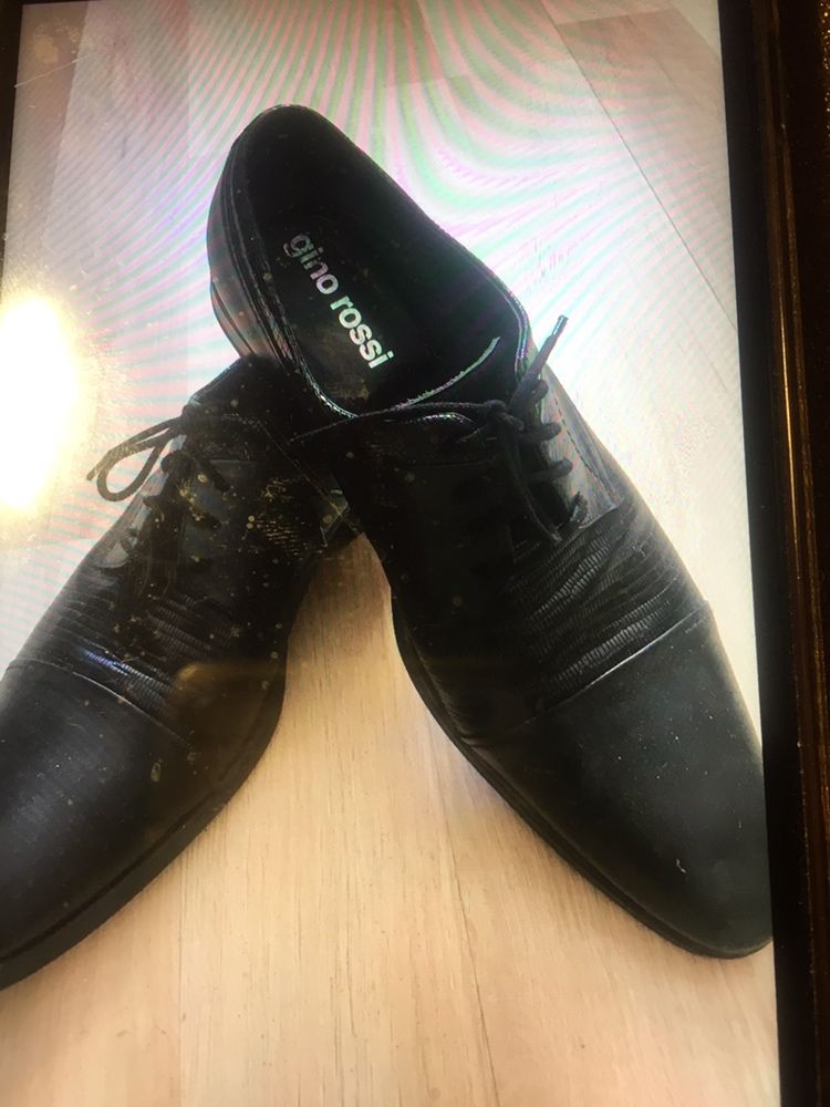 Eleganckie półbuty   Skórzane męskie Gino Rossi 44/29.