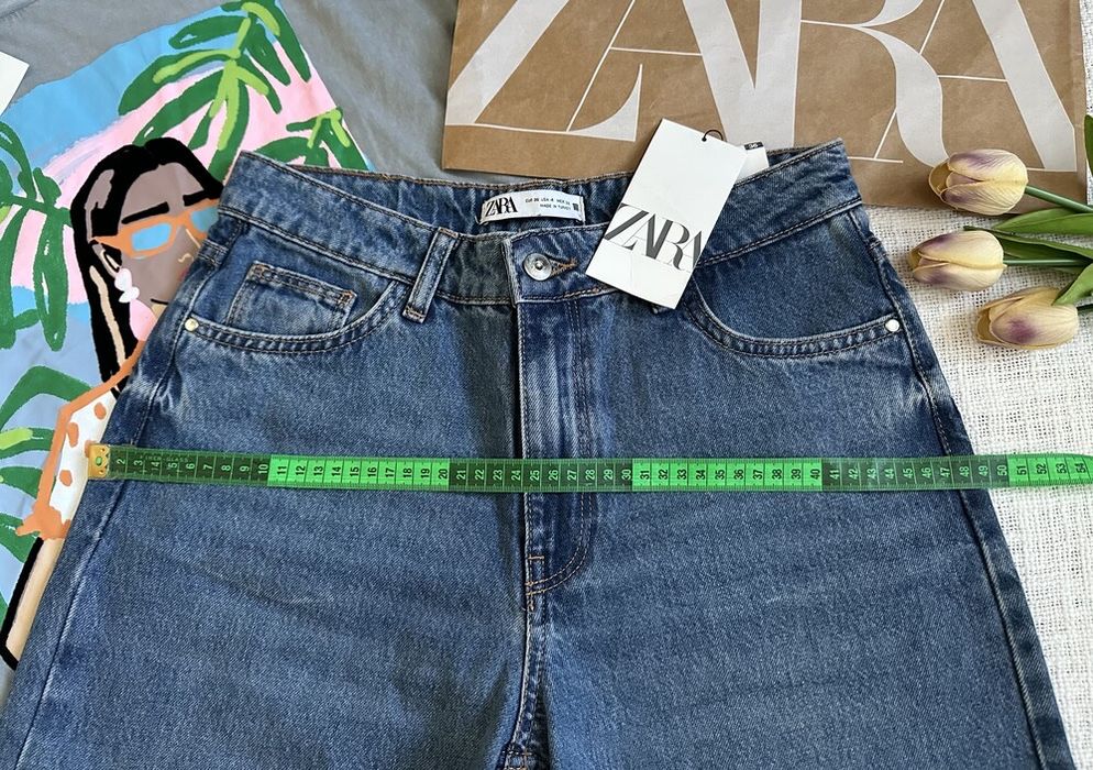 широкі джинси Zara жіночі джинси zara wide leg середня посадка
