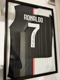 Quadro Cristiano Ronaldo CR7 Camisola Autografada