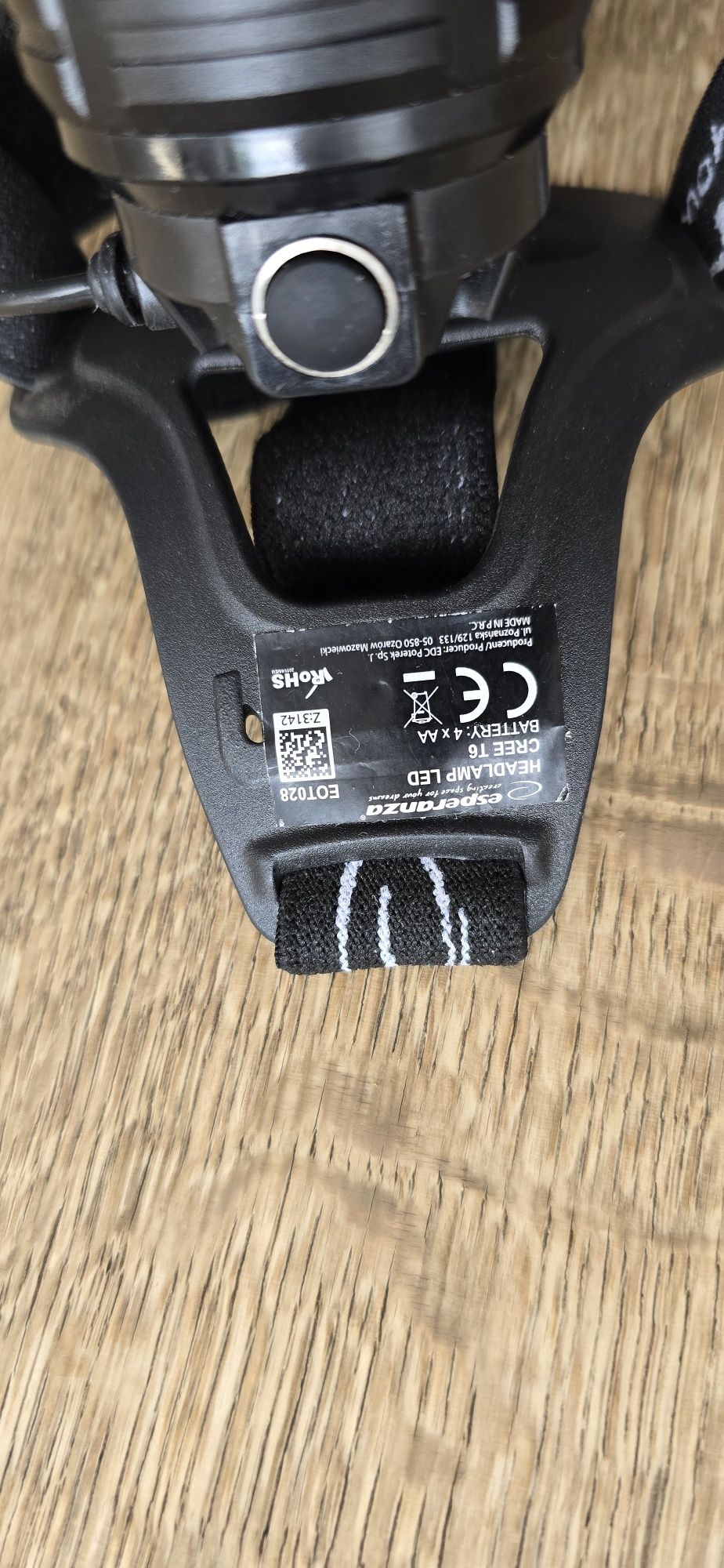 Latarka czołowa Esperanza Headlamp LED Cree T6, doświetlenie