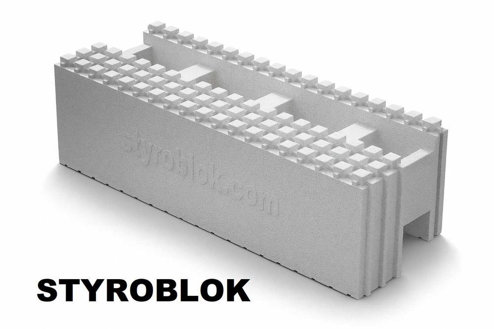 Bloczki styropianowe Styroblok Medial do budowy domu basenu 100x35