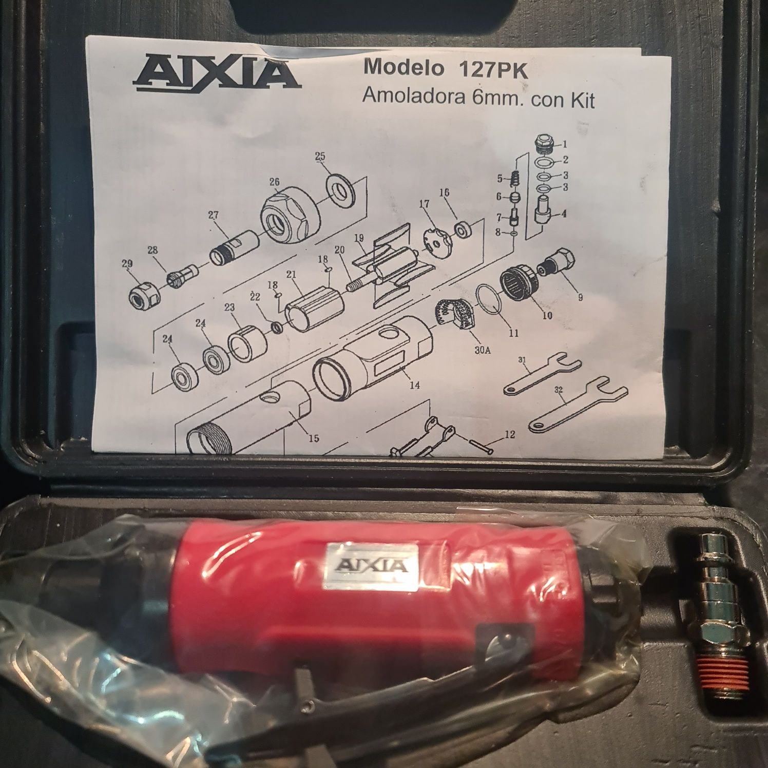 Kit Retificadora pneumática Nova
Rotações: 22.000 rpm
Comprimento: 160