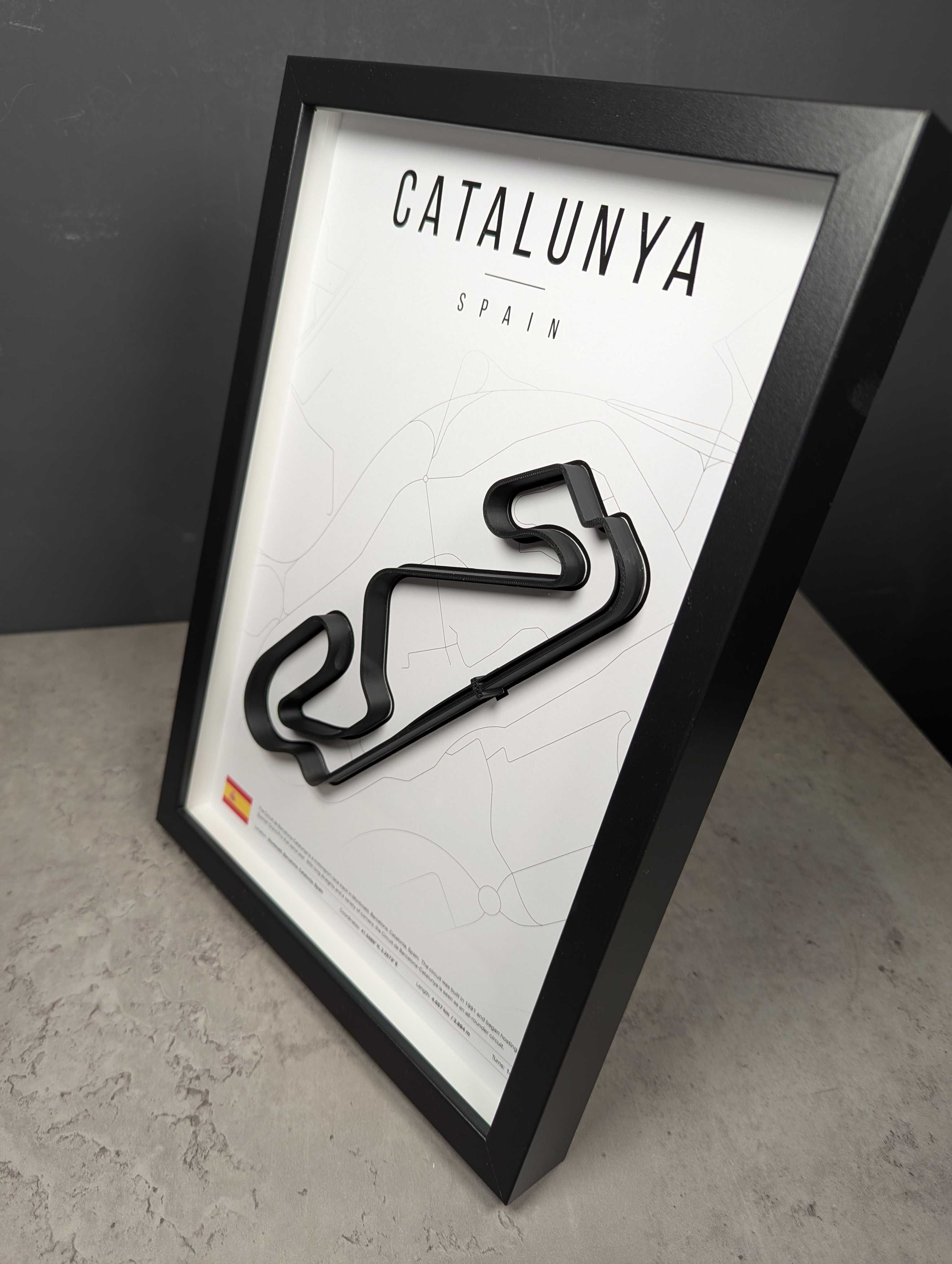 Об'ємна Рамка з 3D Трасою Catalunya 32x23x3 F1 SPAIN GP