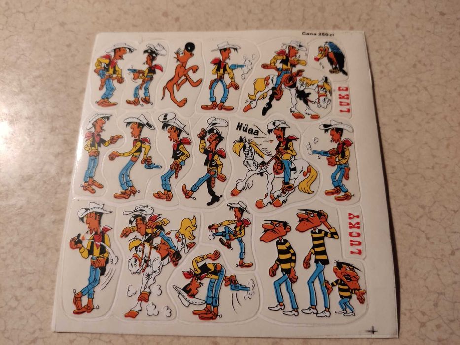 Naklejki PRL/Lata 90 Lucky Luke #1. Rzadkość.