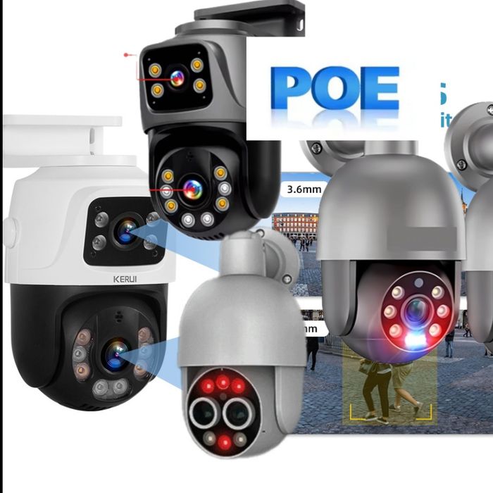 8Мп POE двойная поворотная уличная камера