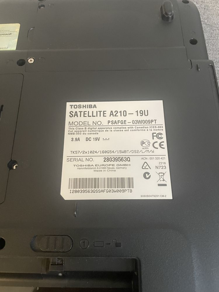 Toshiba satellite A210-19U