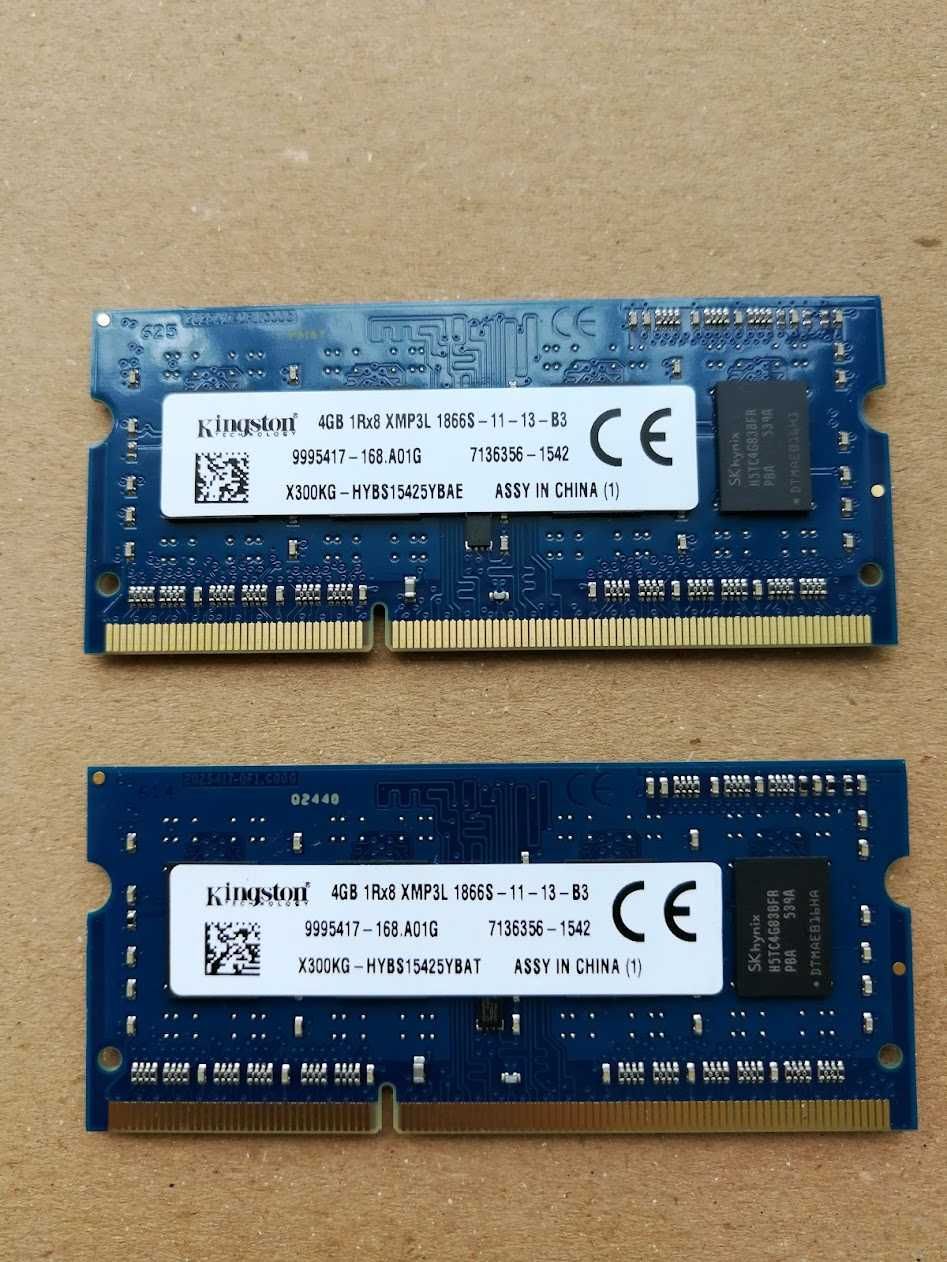 Оперативна пам'ять для ноутбука Kingston 4GB SODIMM DDR3L 1866MHz 2 шт