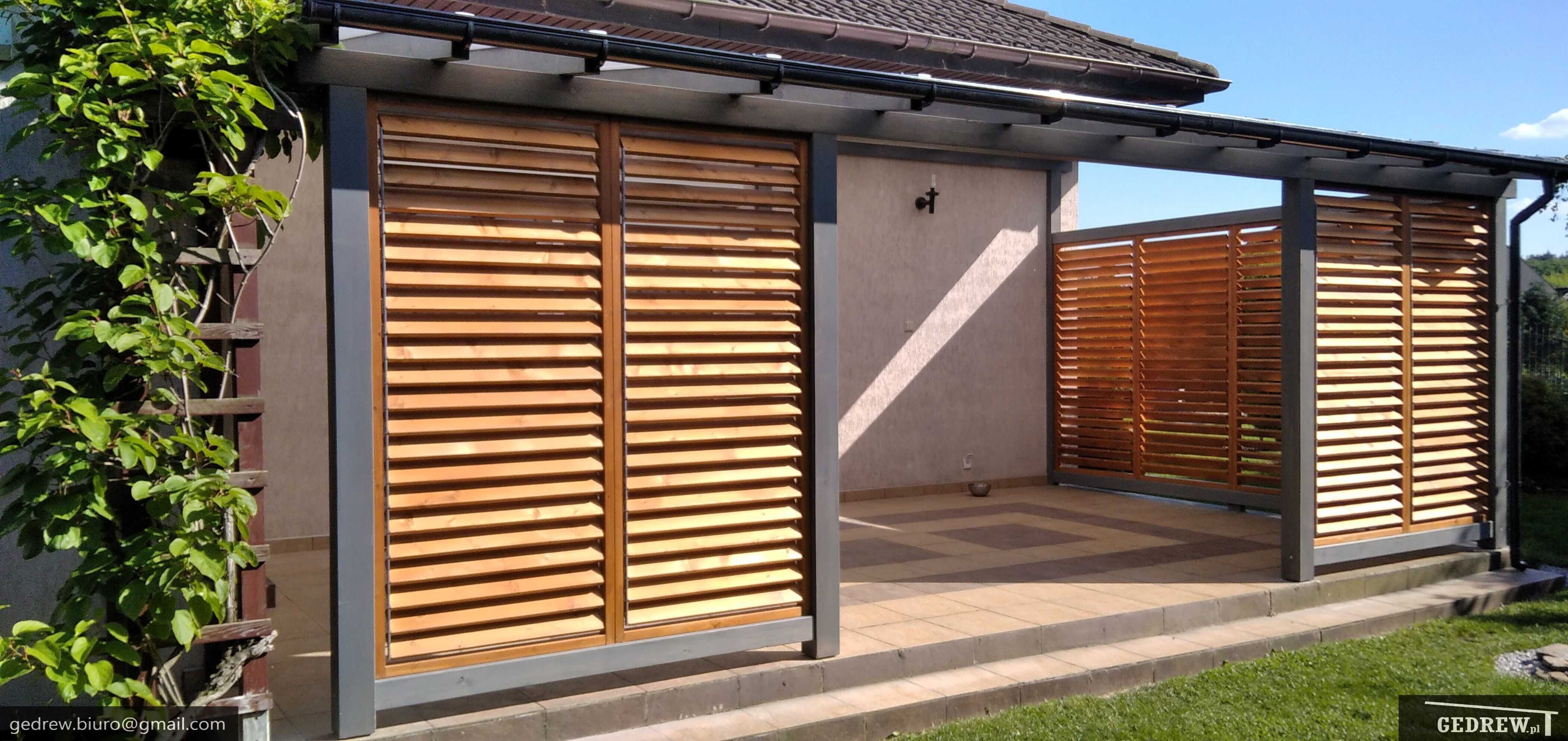 zadaszenie tarasu pergola drewniana altana taras patio zabudowa tarasu