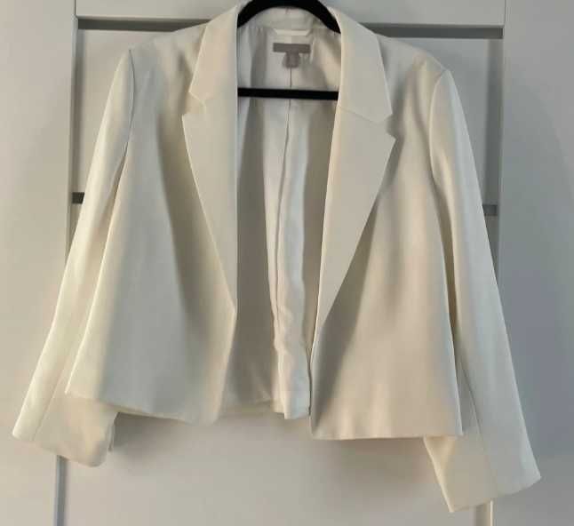 Marynarka krótka ecru H&M r. XS