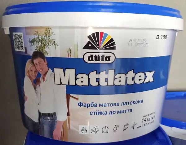 DUFA Фарба латексна матова Mattlatex D100, 14 кг