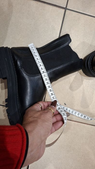 botki skórzane 37 wkl 23,5 wymiary na zdjęciach