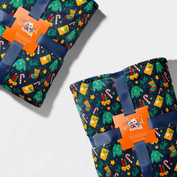 Акція!Плед новорічний, подарунок плєд