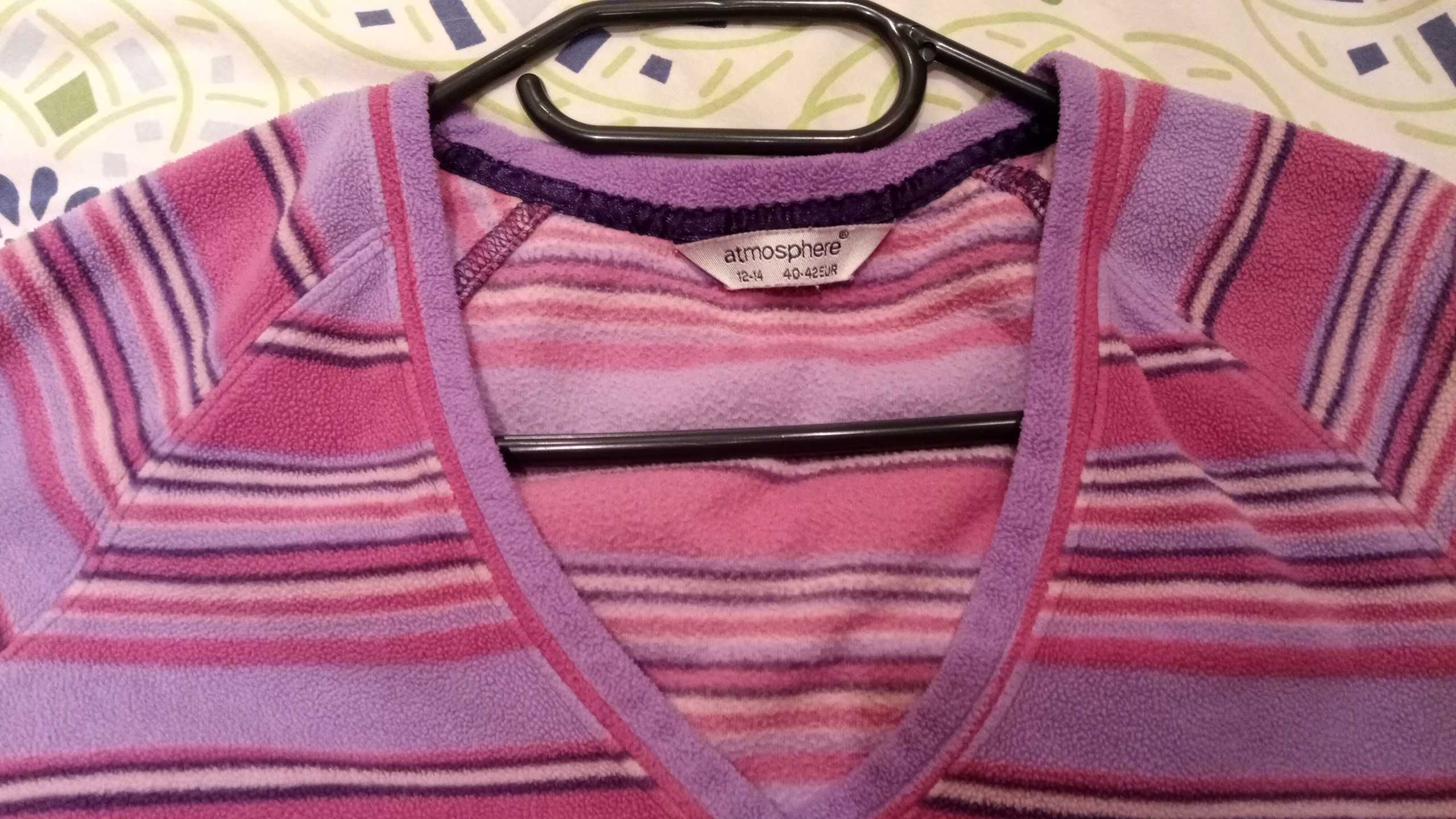 Bluza sweterek z polaru w paski Atmosphere