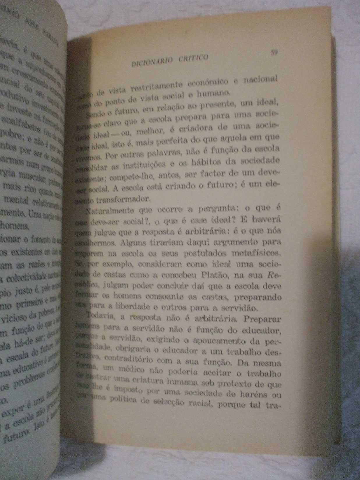 Dicionário crítico de algumas ideias e palavras correntes, A J Saraiva