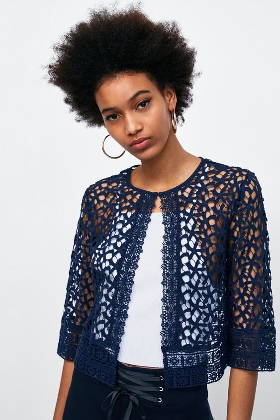 Накидка, жилетка, кофта ажурная Zara, новая, под вечернее платье