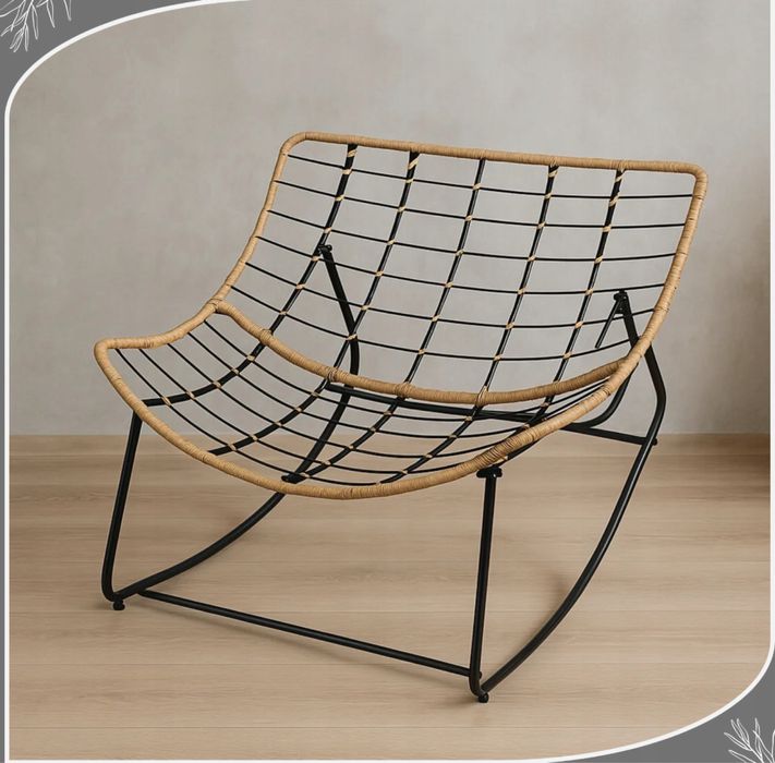 Nowy Fotel Bujany Meble Ogrodowe Krzesło Bujak Wygodna Poduszka Krzesł