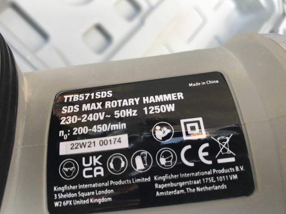 Перфоратор, дриль ударний, SDS MAX TITAN TTB571SDS з Англії