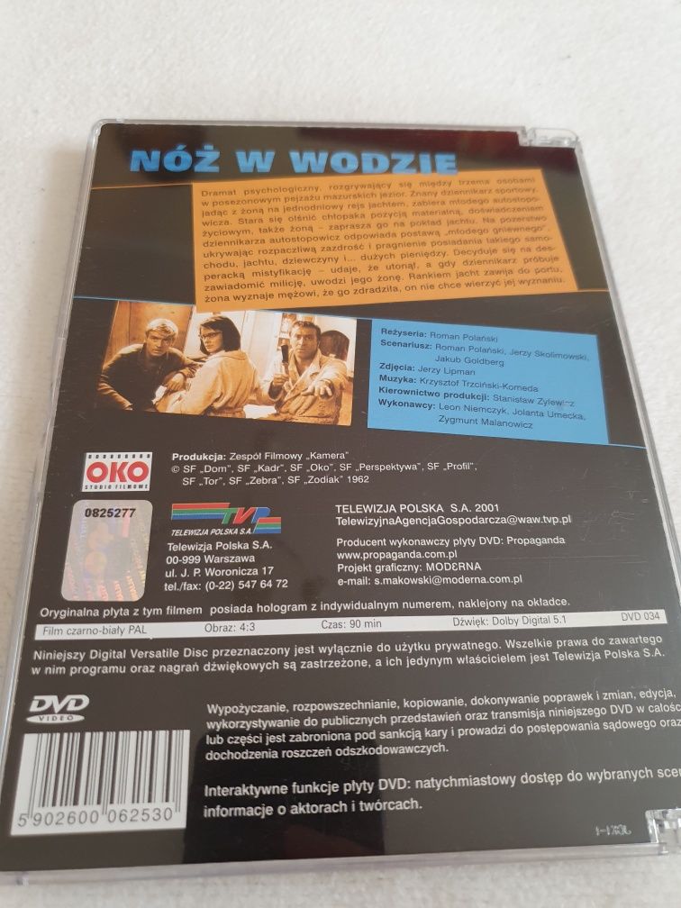 "Nóż w wodzie" DVD reż. Roman Polański