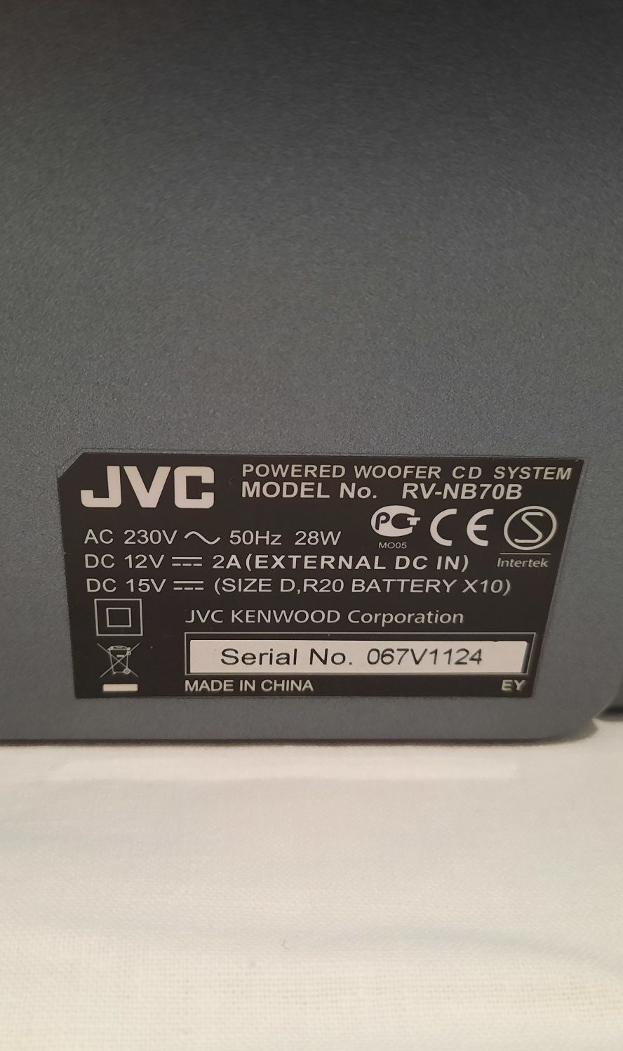 Магнитола JVC RV-NB70B  BoomBlaster