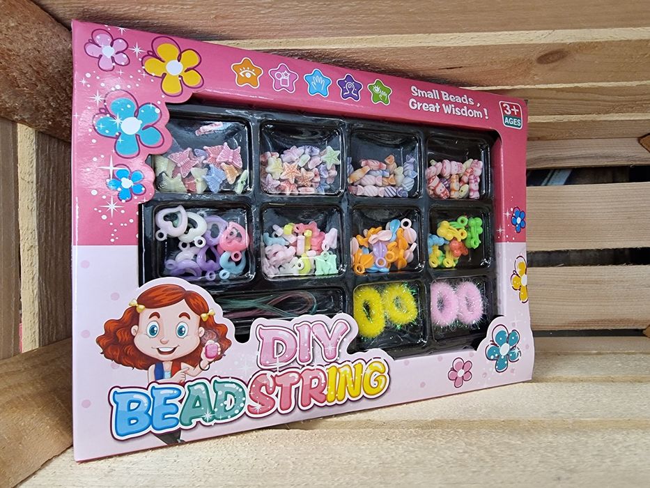 Koraliki do nawlekania dla dzieci zestawy bransoletek naszyjników