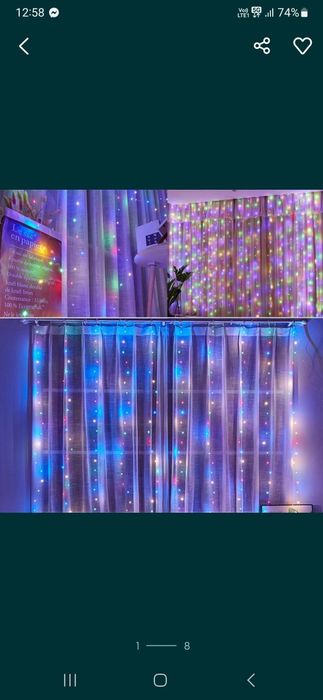 Girlanda kurtyna 6x3m nowa wyprzedaż.