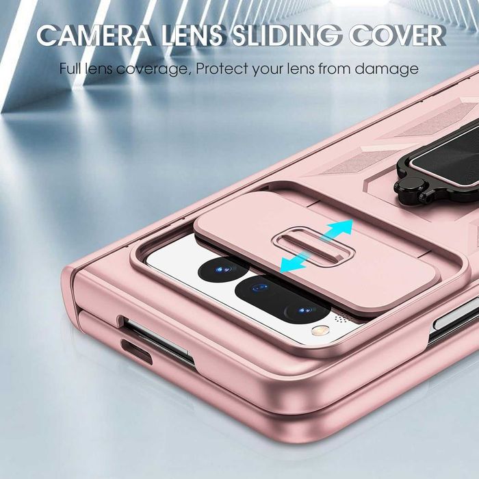 MATEPROX etui pancerne do Google Pixel Fold 5G 360 holder różowe złoto