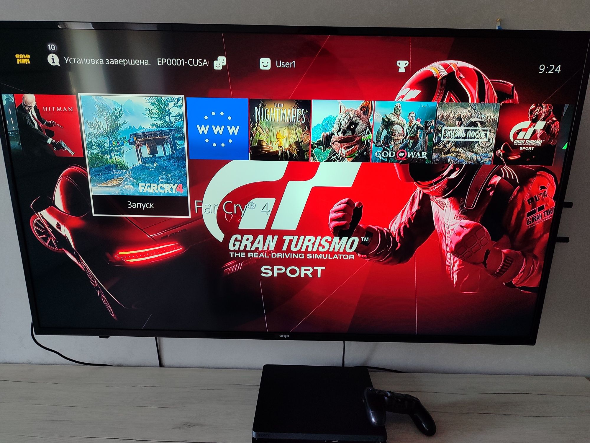 PS 4 slim 9.0  hen з іграми