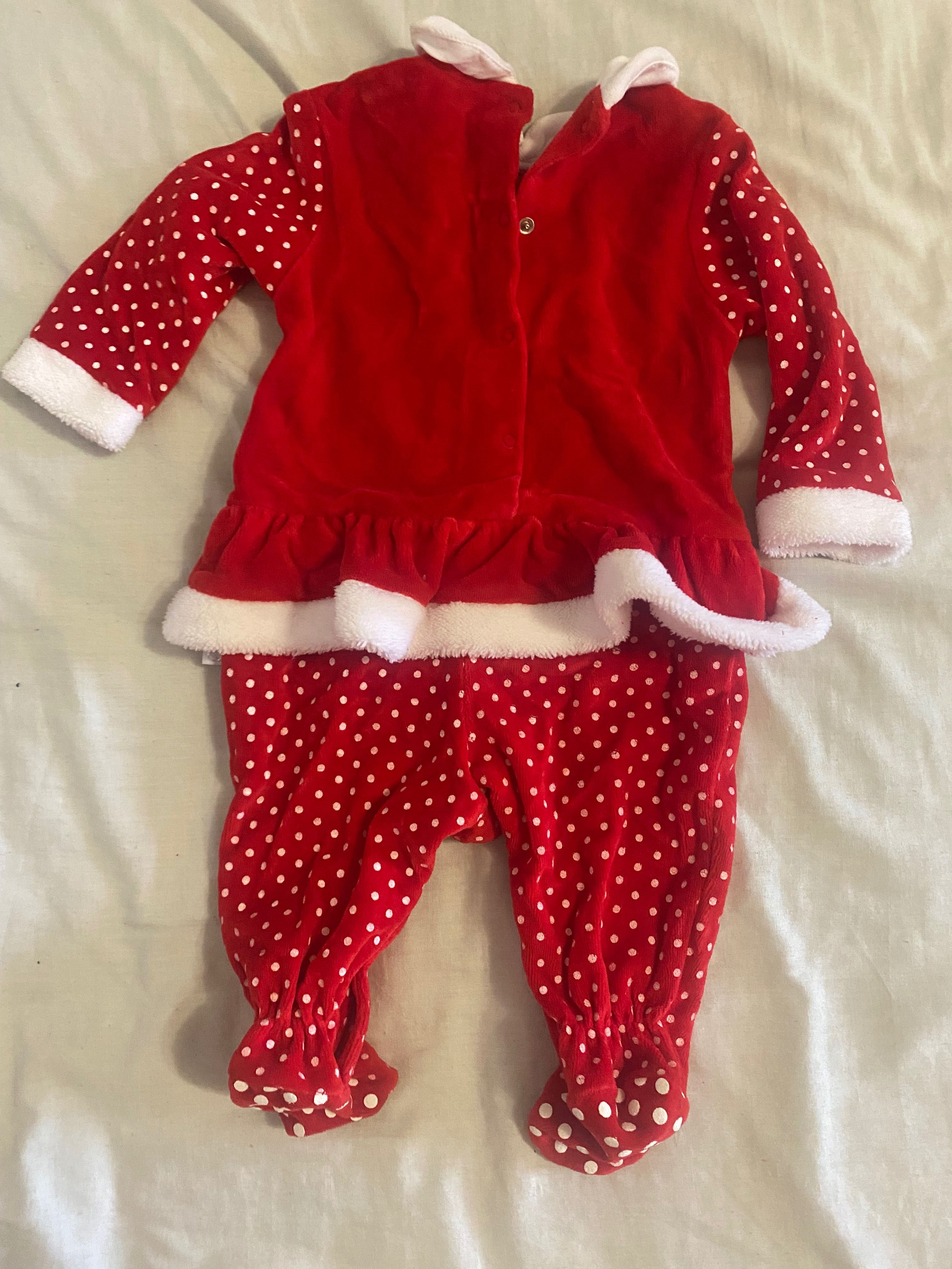 Святковий новорічний чоловічок (костюм) для дівчинки 9-12 місяців