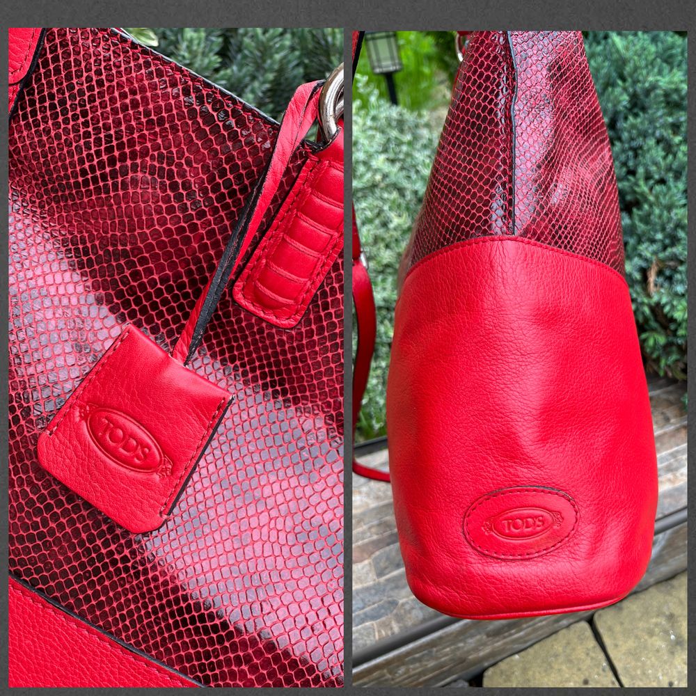 Tod’s італія стильна  містка яскрава сумка шопер оригінал