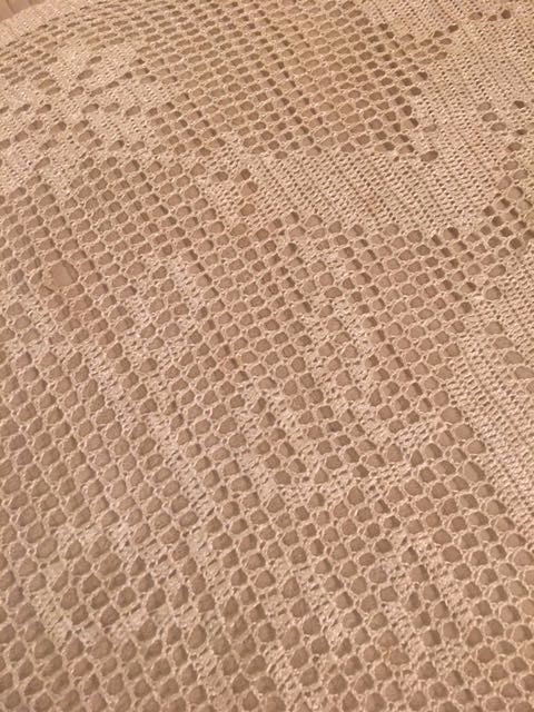 FIRANA FIRANKA z aniołem = szydełko = ręcznie robiona 2m na 60 cm