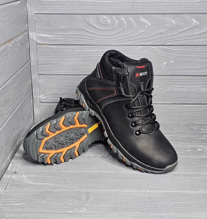 40-48рр!!! Кожаные мужские прошитые широкие зимние ботинки TM Ancord!!