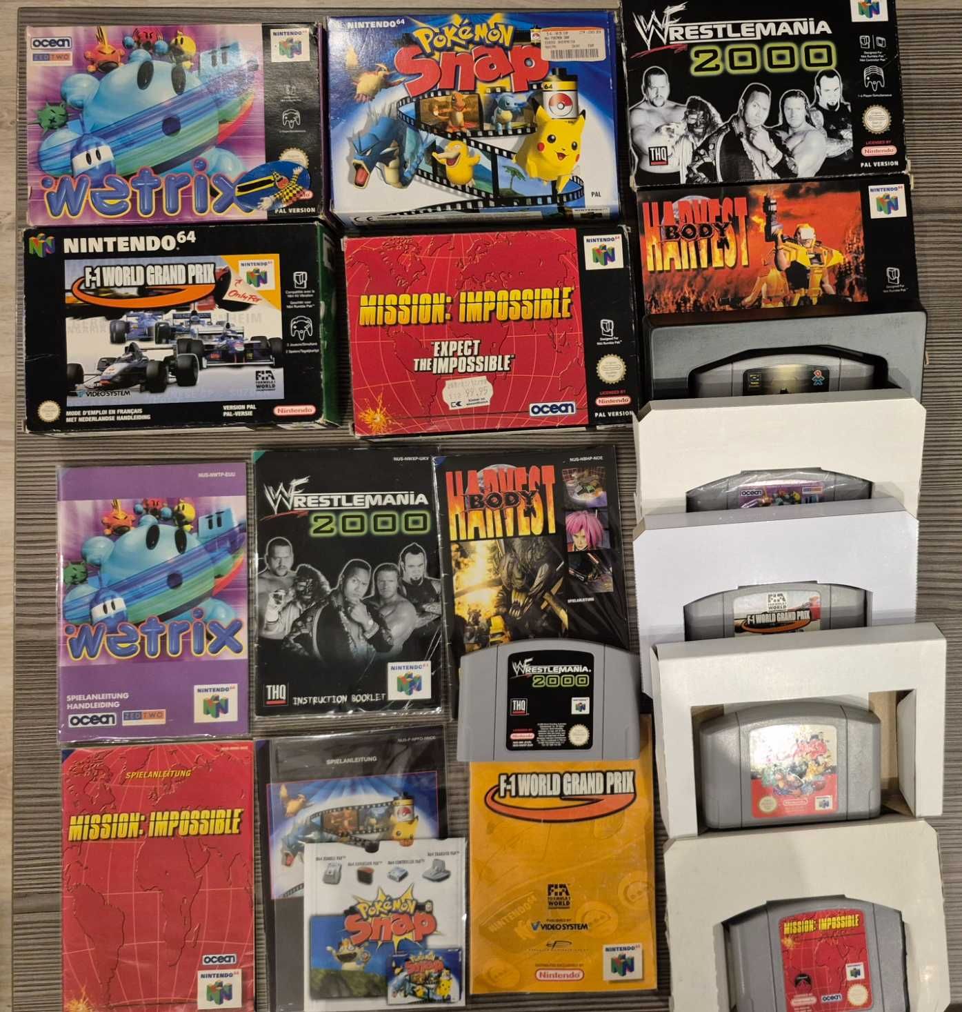 8 gier N64 Nintendo 64 w pudełkach