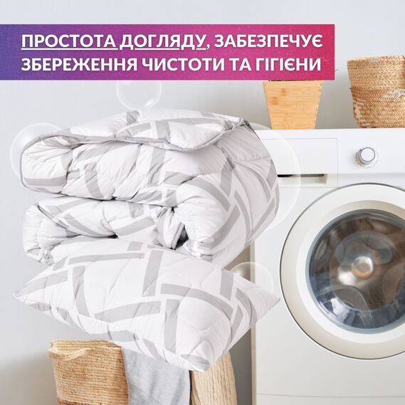 Набір ковдра 140×200 +подушка  50÷70 штучний лебединий пух