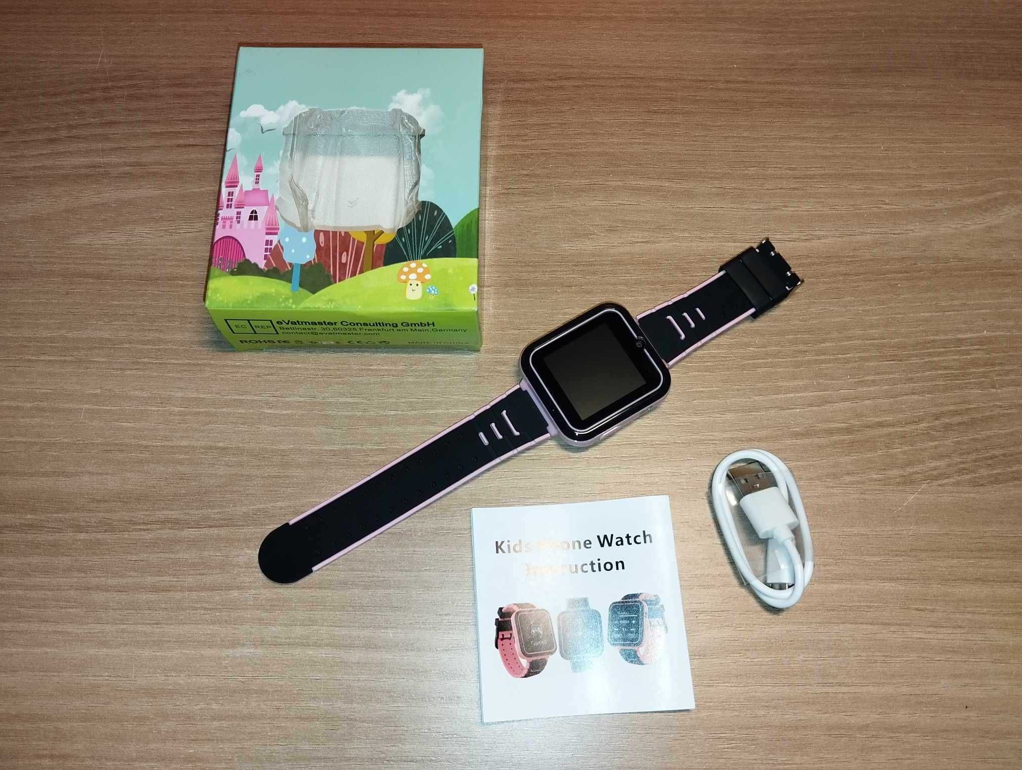Smartwatch - Zegarek - Różówo-Czarny