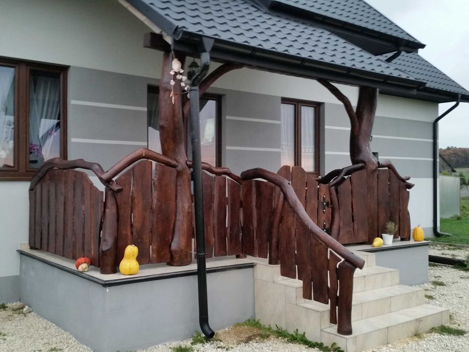 Zadaszenie tarasu wiata altana altanka meble ogrodowe z bali pergola
