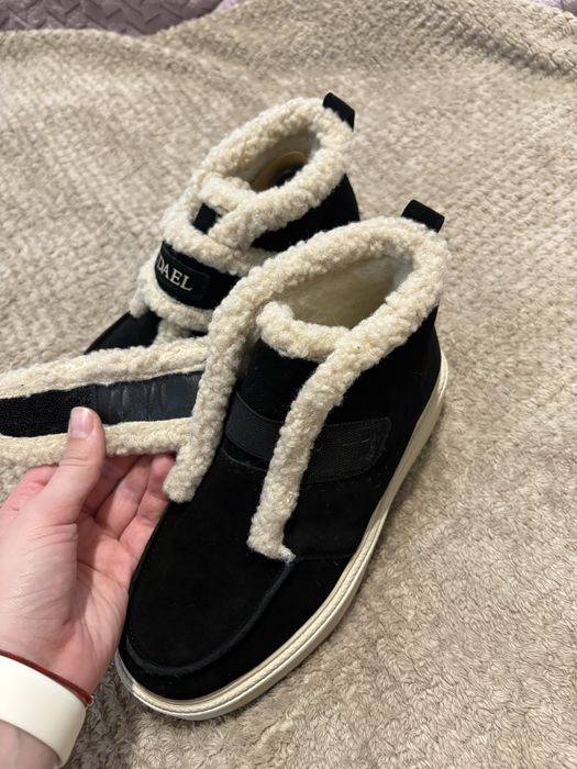 Зимові черевики жіночі натуральна замша платформа липучці 36 37 39 40