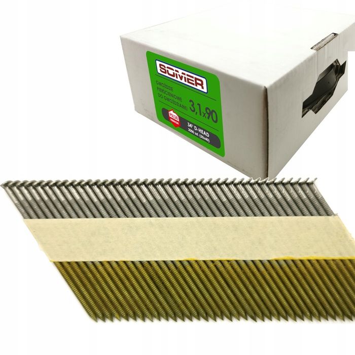 Gwoździe Do Gwoździarki Łączone Papierem 3,1x90 R 2000szt.