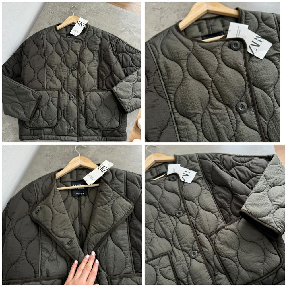 Куртка Zara S M L пальто пуховик плащ теплая