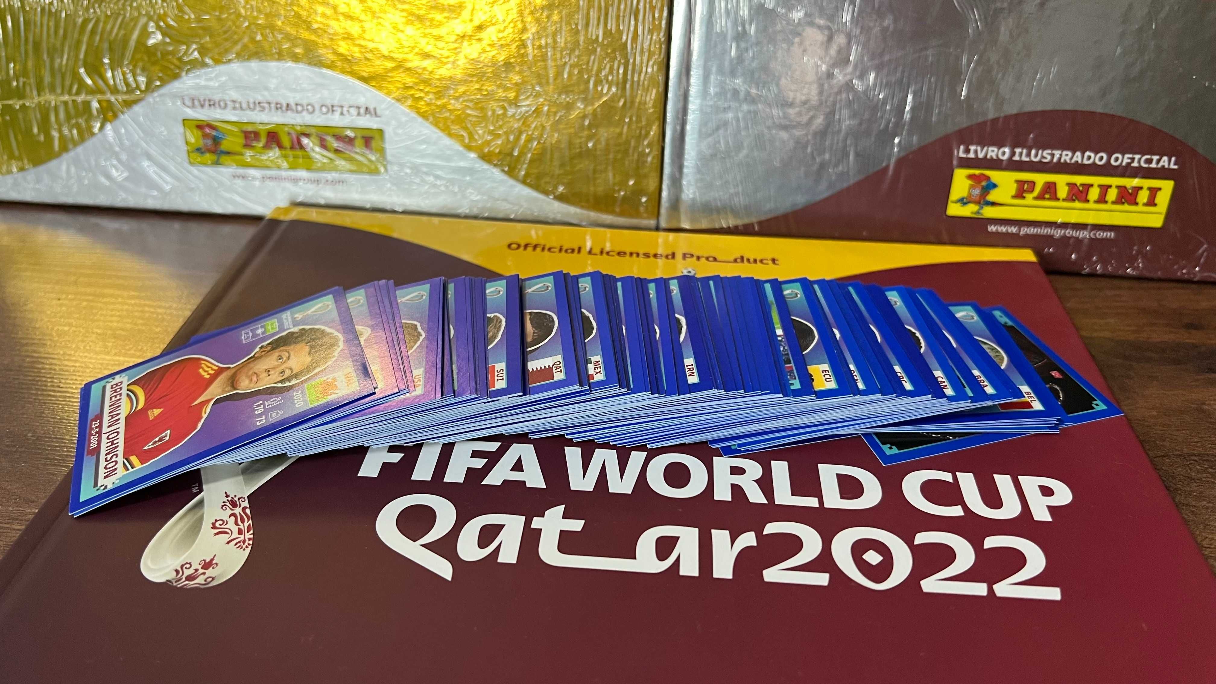 Panini WC QATAR 2022: 150 паралельних стікерів СИНІ рамки БЕЗ повторів