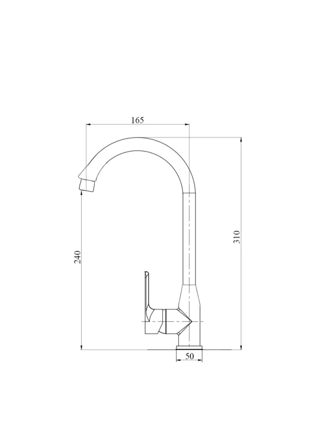 Змішувач для кухні Brinex 35W 007