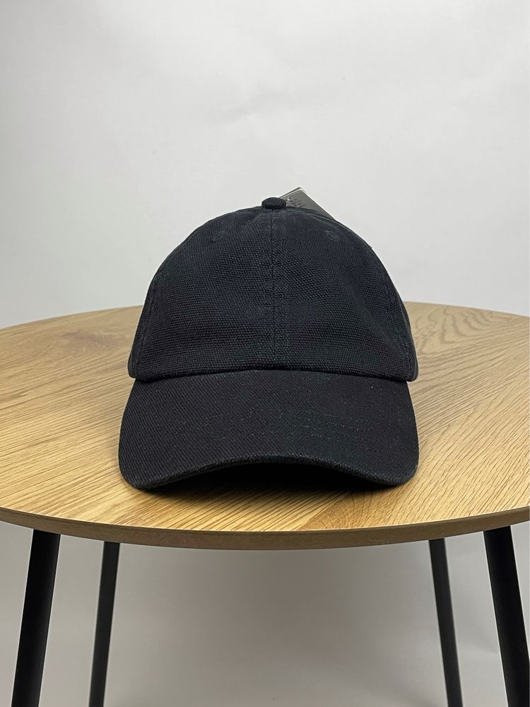 Кепка H&M Canvas Cap чорна унісекс чоловіча жіноча на літо