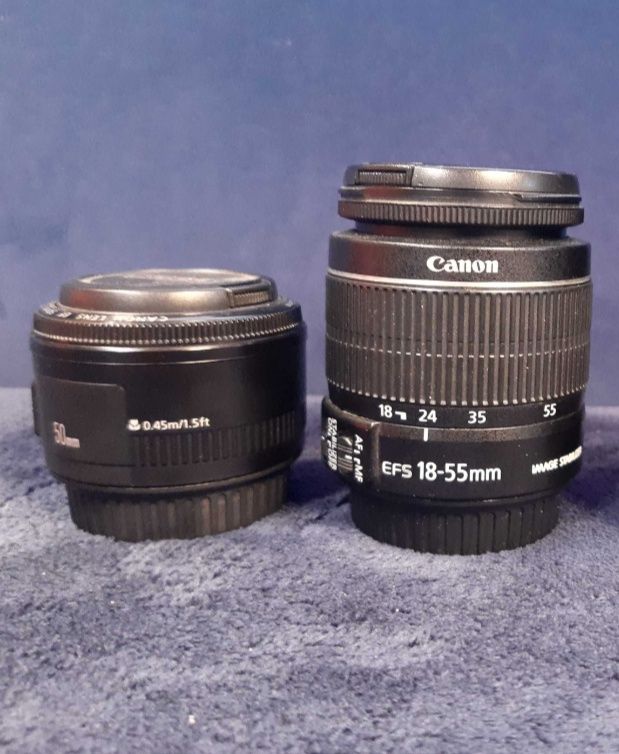 Lustrzanka Canon eos 1100d + obiektywy i akcesoria