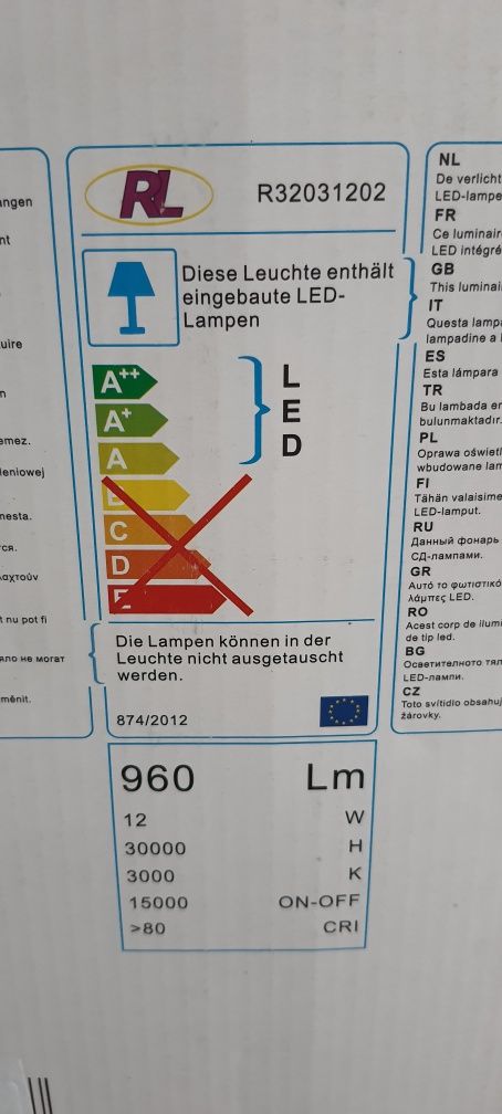 Lampa Led wisząca RL