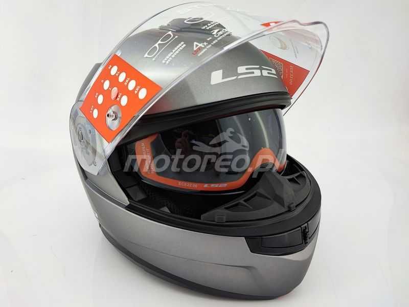 WYPRZEDAŻ Kask Szczękowy Blenda LS2 FF908 Strobe II Szary Mat