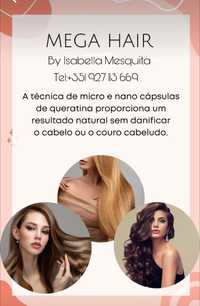 Aplicação de mega hair