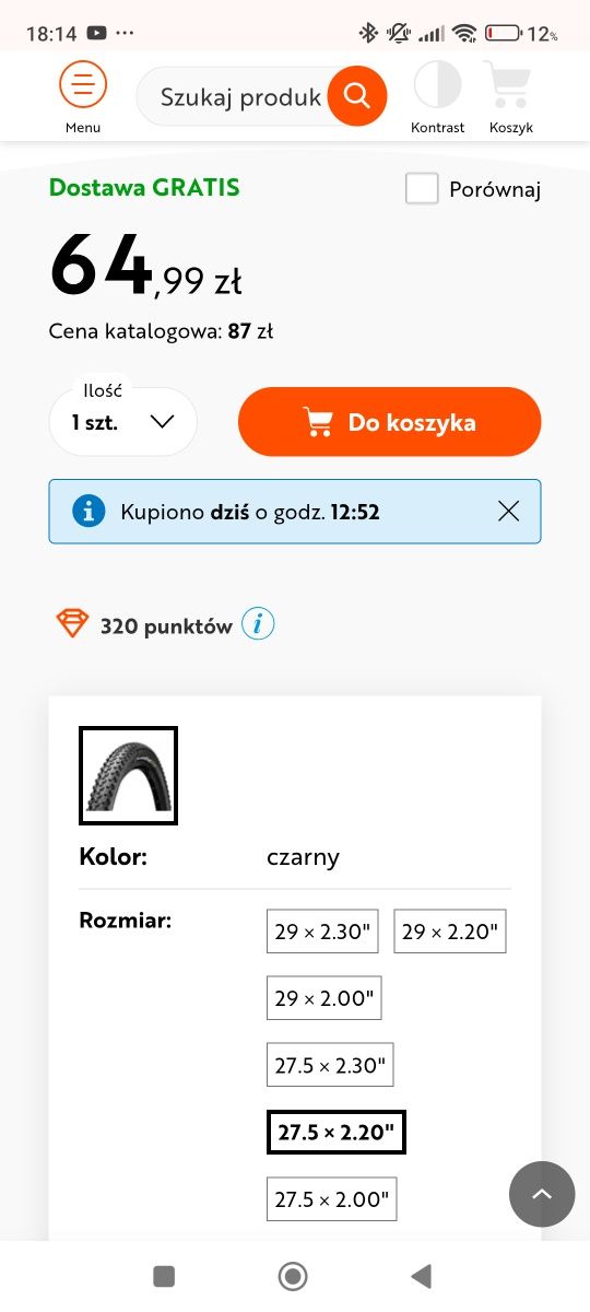 Opony rowerowe Continental CrossKinng 27.5